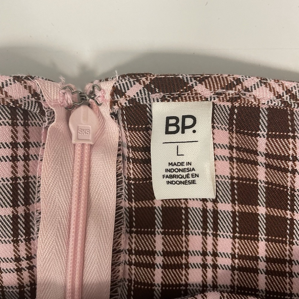 BP Mini Dress Womens Large Plaid Schoolgirl Y2K Coquette Twee Grunge 90s Preppy - Picture 6 of 11